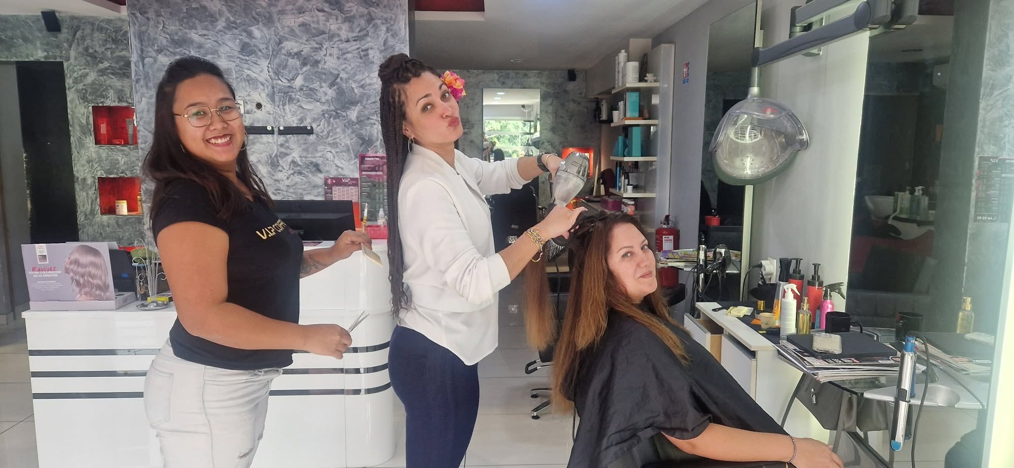 Accueil du salon VIP Coiffure Païta